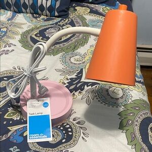 Room Essentials Orange and Pink LED Task Lamp